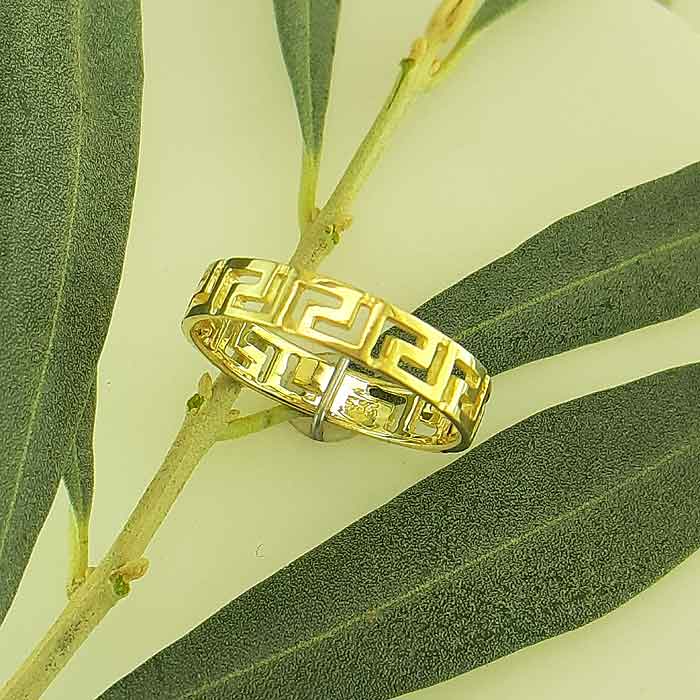 Greek key rings-Greek Jewelry-Meander ring- Greek key Jewelry -Greece