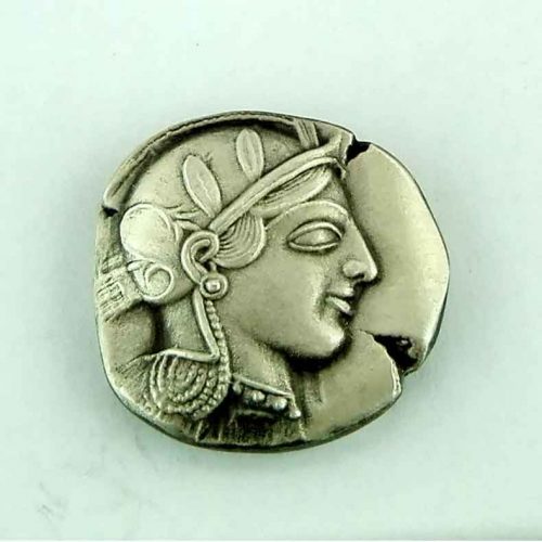 Ancient Greek silver coin pendant- Ancient Greek Jewelry-Athens tetradrachm-Goddess Athena & wise owl
