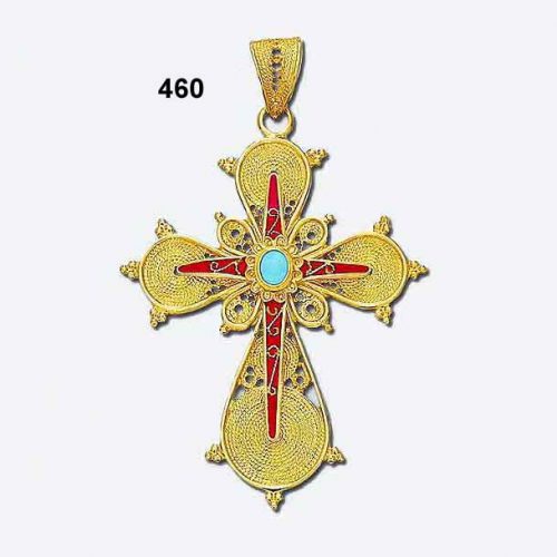 Byzantine 18K gold crosses, Orthodox baptismal gold crosses, Greek gold baptism crosses, filigree cross, 18K gold crosses