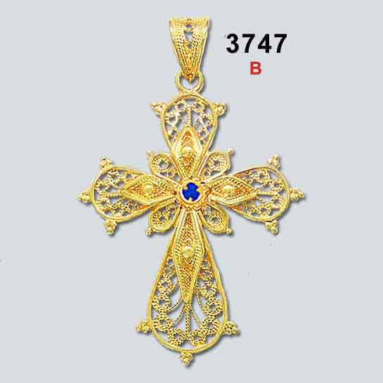 Byzantine gold cross, Greek jewelry, Jewelry from Greece, Greek jewelry shop, 18K gold, filigree crosses, Greek Orthodox baptismal cross,