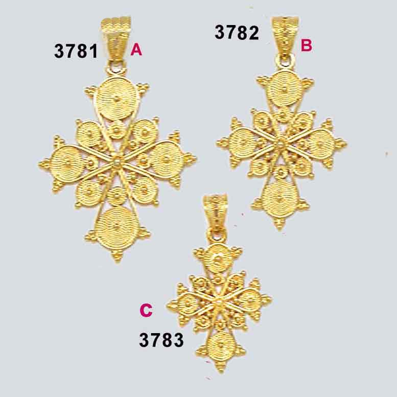 Byzantine - gold - crosses - Byzantine crosses - Greek - 18K gold - filigree crosses - Orthodox baptismal cross - Greek jewelry - Greek crosses - gold crosses