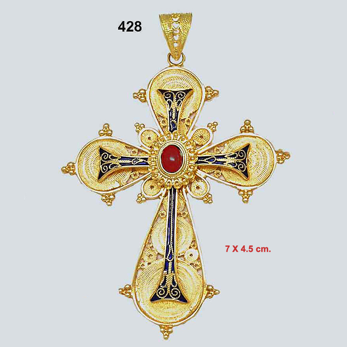 Byzantine 18K gold crosses, filigree crosses, Orthodox baptismal cross, handmade cross, 18K gold crosses, Greek crosses, Byzantine crosses, Greek gold crosses, gold crosses