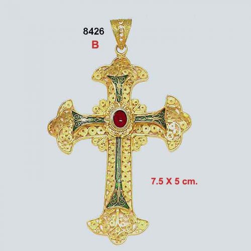 Byzantine 18K gold crosses, filigree crosses, Orthodox baptismal cross, handmade cross, 18K gold crosses, Greek crosses, Byzantine crosses, Greek gold crosses, gold crosses