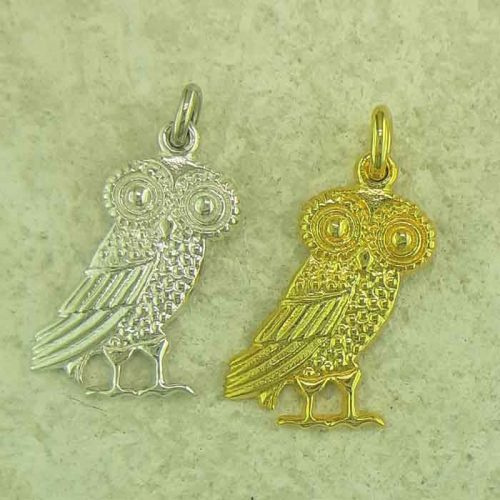 Ancient Greek silver coin pendants, Goddess Athena & Wise Owl coin pendant, Ancient Greek silver coin, Ancient Greek jewelry, Museum ancient jewelry reproductions